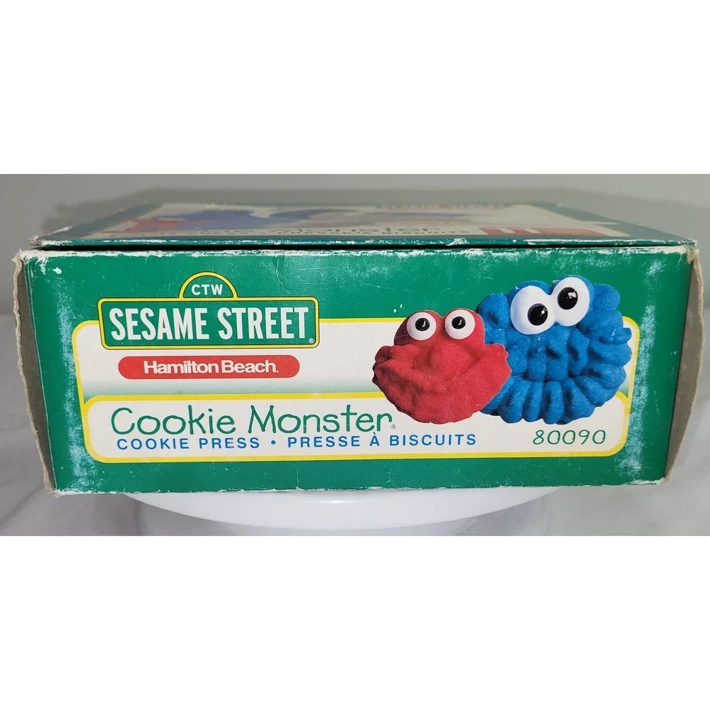 NOS Hamilton Beach Sesame Street Cookie Monster 11 Discs Press Vintage 1998